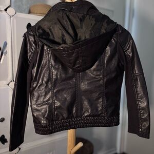 Kids Black Leather Jacket